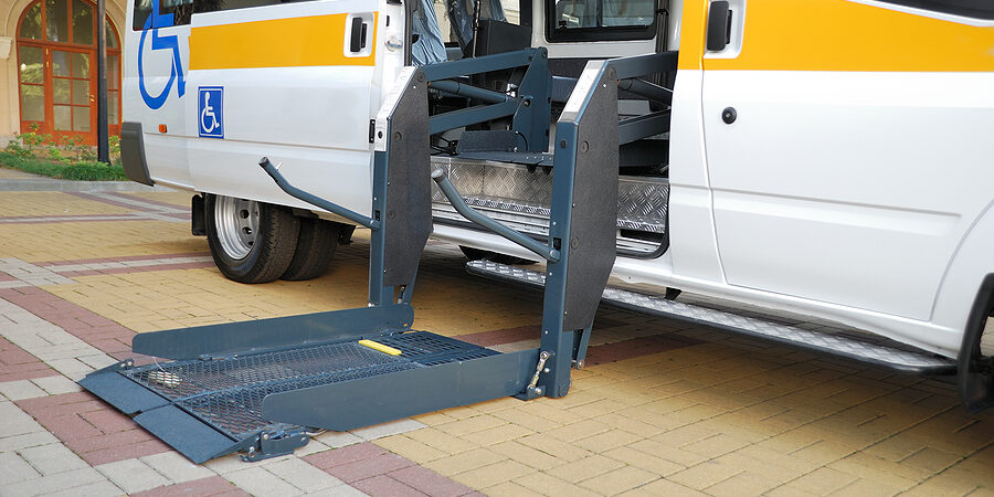 The automobile equipped with the lift for Wheelchair